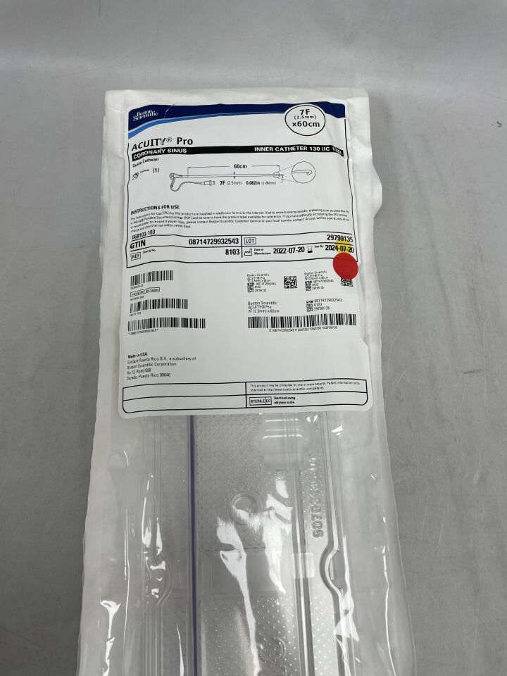 8103 - BOSTON SCIENTIFIC - ACUITY Pro Coronary Sinus Guide Catheter - IC 130 - 7Fr x 60cm, (EA) - ( Expiry Date: 2024-07-20 )
