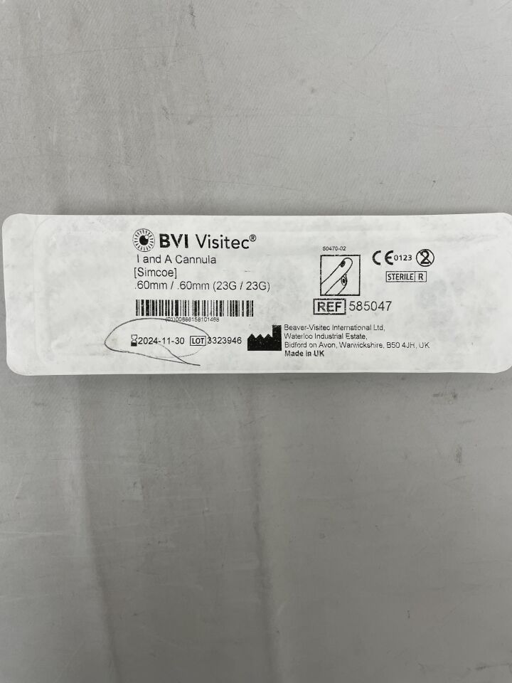 585047 - BVI - I and A Cannula, 23G, (EA) - ( Expiry Date: 2024-11-30 )