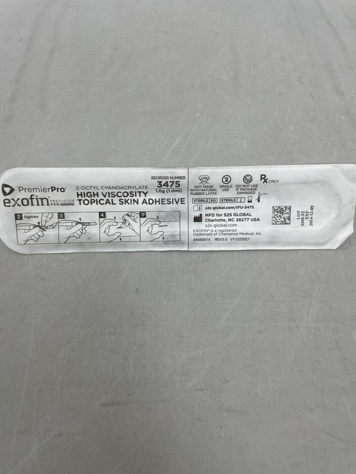 3475 - CHEMENCE - Exofin PremierPro High Viscosity Topical Skin Adhesive Pen 1.0ml, (EA) - ( Expiry Date: 2024-12-09 )