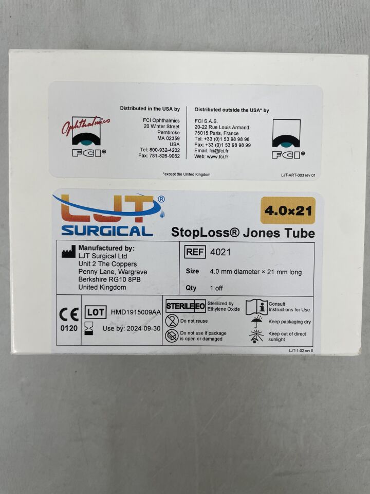 4021 - FCI - StopLoss Jones Tube, 4 x 21mm, (BX/1) - ( Expiry Date: 2024-09-30 )