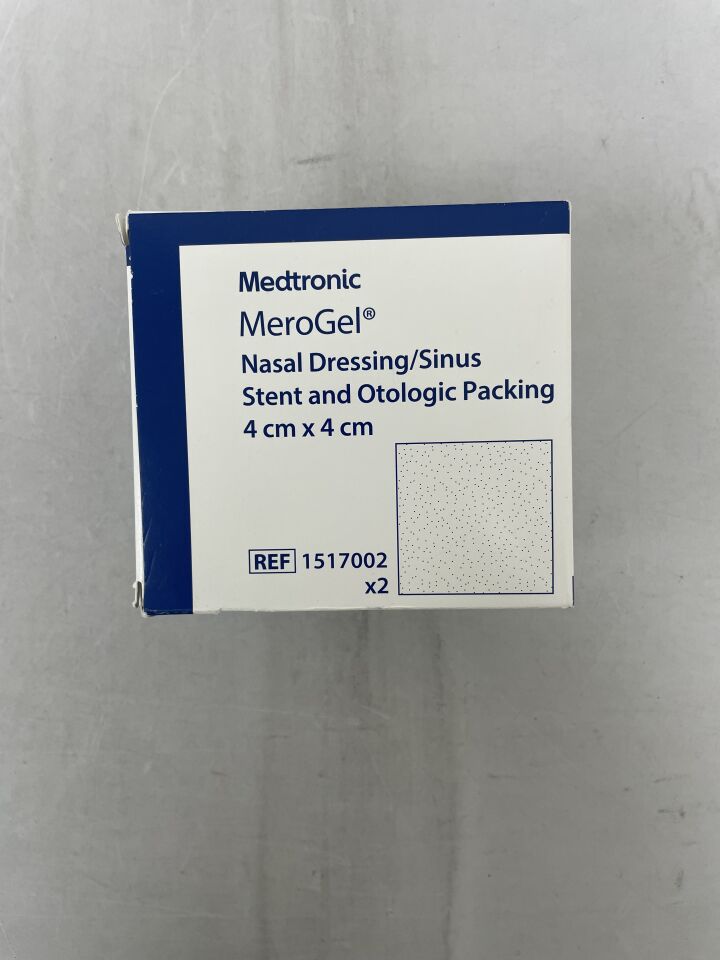 1517002 - MEDTRONIC - MeroGel Nasal Dressing / Sinus Stent & Otologic Packing 4cm x 4cm, (BX/2) - ( Expiry Date: 2023-04-06 )