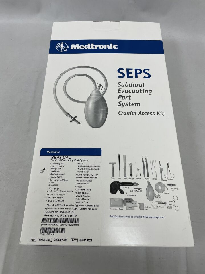 11-0401-CAL - MEDTRONIC - SEPS-CAL Cranial Access Kit, (BX/1) - ( Expiry Date: 2024-07-10 )