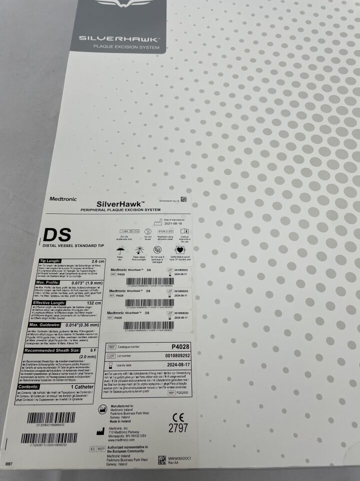 P4028 - MEDTRONIC - Silverhawk DS Plaque Excision System, (BX/1) - ( Expiry Date: 2024-08-17 )