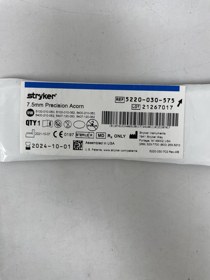 5220-030-575 - STRYKER - Precision Acorn, 7.5 mm dia., (EA) - ( Expiry Date: 2024-10-01 )