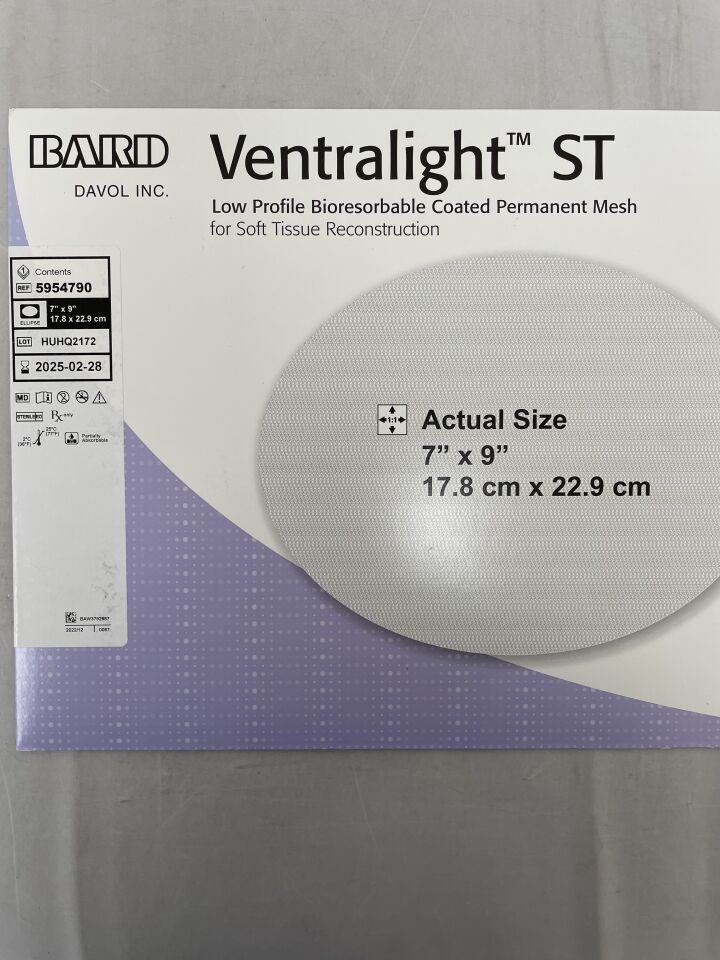 5954790 - BARD - Ventralight ST Mesh, Ellipse 7" x 9", (BX/1) - ( Expiry Date: 2025-02-28 )