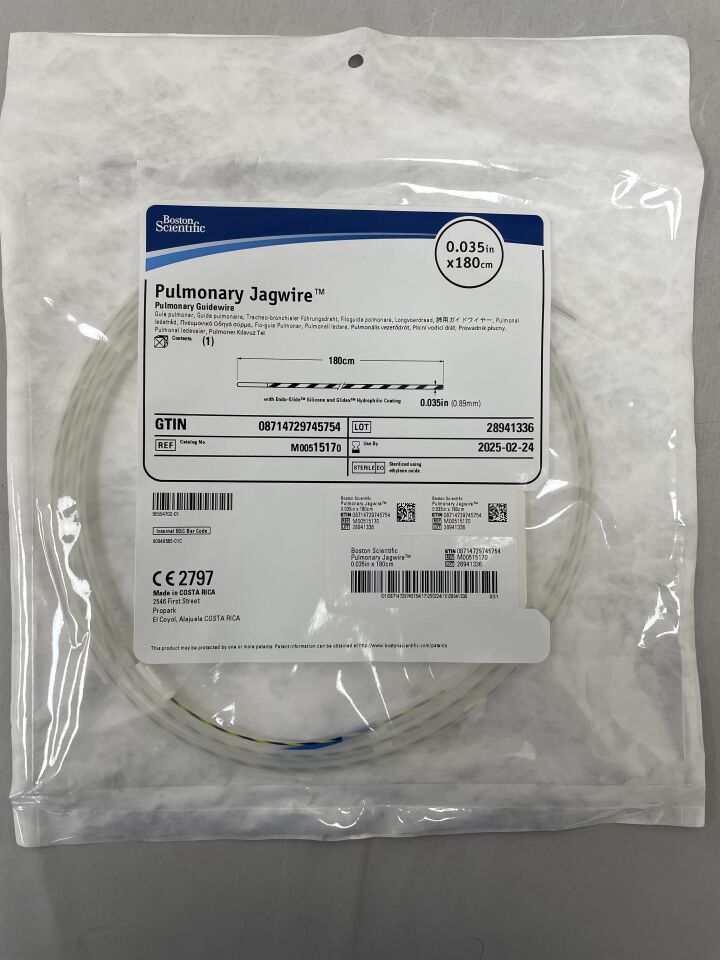 1517 - BOSTON SCIENTIFIC - Jagwire Hydrophilic Coated Pulmonary Guidewire, 180 cm Length, (EA) - ( Expiry Date: 2025-02-24 )