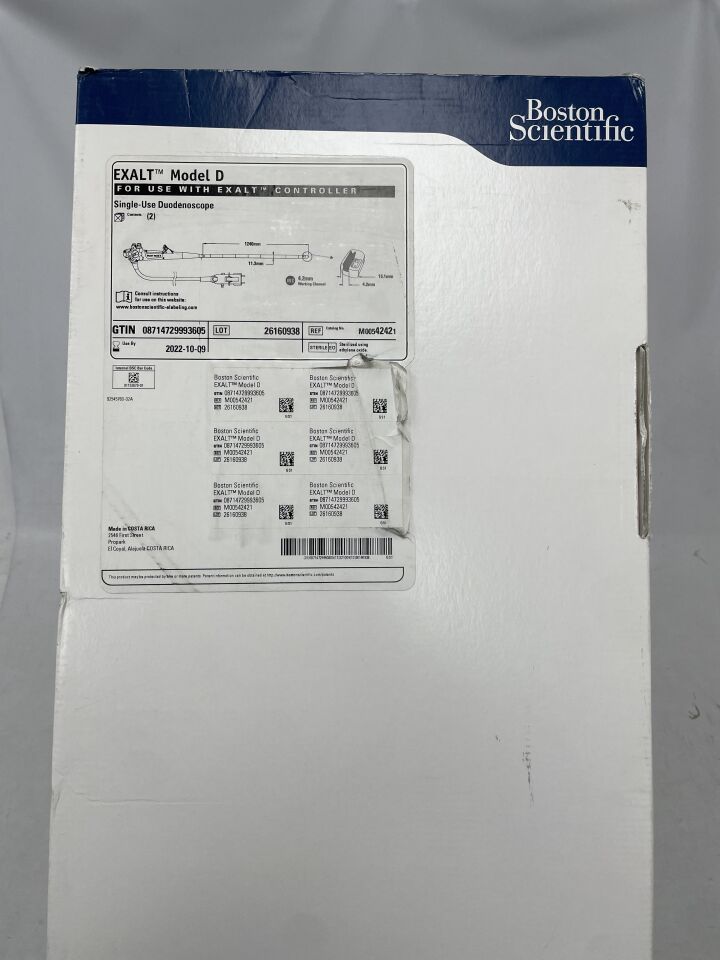 4242 - BOSTON SCIENTIFIC - EXALT Model D Single Use Duodenoscope 4.2mm x 1240mm, (BX/2) - ( Expiry Date: 2022-10-09 )