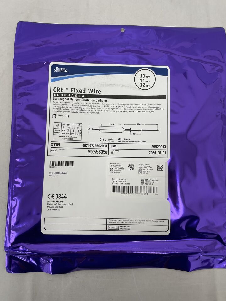 5835 - BOSTON SCIENTIFIC - CRE Fixed Wire Esophageal Balloon Dilatation Catheter, 10mm/11mm/12mm, (EA) - ( Expiry Date: 2024-06-01 )