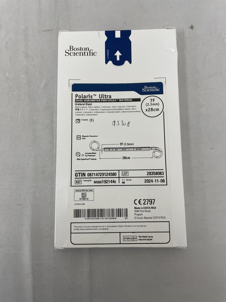 192144 - BOSTON SCIENTIFIC - Polaris Ultra Ureteral Stent - Dual Durometer Percuflex Material - 7Fr x 28cm, (BX/1) - ( Expiry Date: 2024-11-08 )