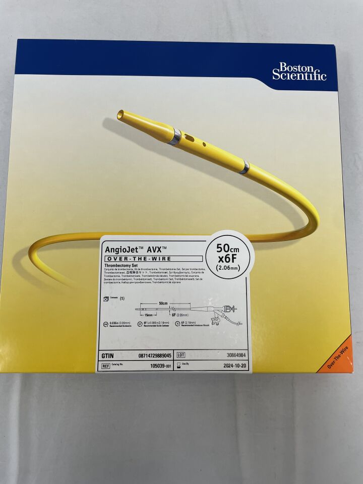 105039-001 - BOSTON SCIENTIFIC - AngioJet AVX Thrombectomy Set - OTW - 6Fr x 50cm, (BX/1) - ( Expiry Date: 2024-10-20 )