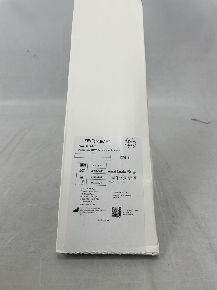 CG-12-1 - CONMED - CleanGuide Disposable OTW Esophageal Dilator 12mm, (BX/1) - ( Expiry Date: 2024-12-13 )