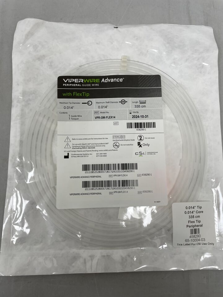 VPR-GW-FLEX14 - CSI - viperwire, advance flextip peripheral, .014" dia spring tip, 335cm, 5 pack, () - ( Expiry Date: 2024-10-31 )