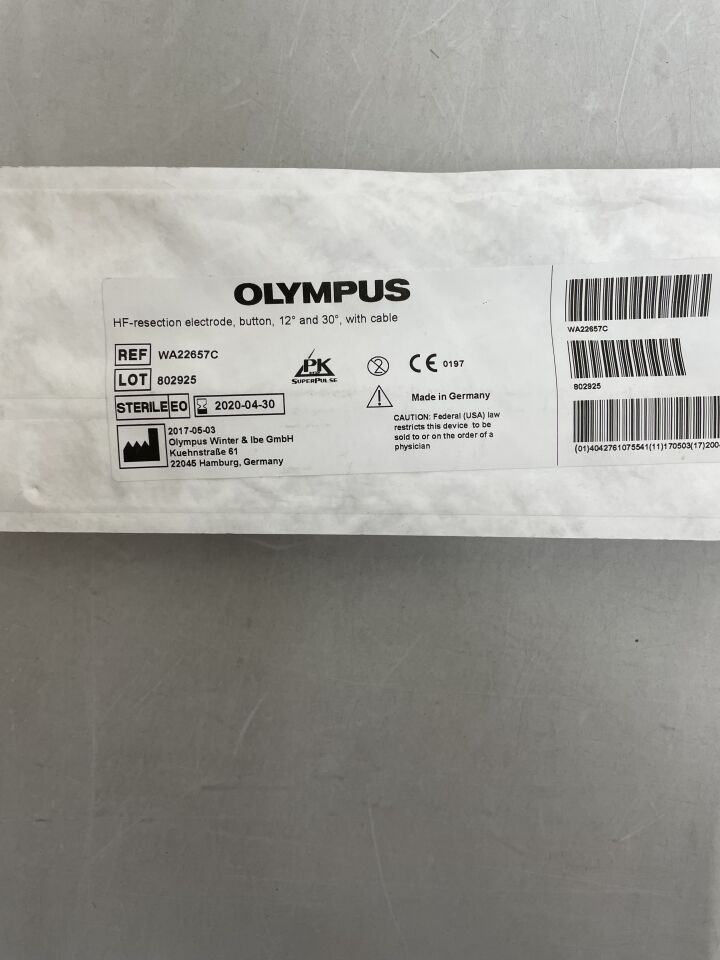 WA22657C - OLYMPUS - PlasmaButton Vaporization Electrode, (EA) - ( Expiry Date: 2020-04-30 )