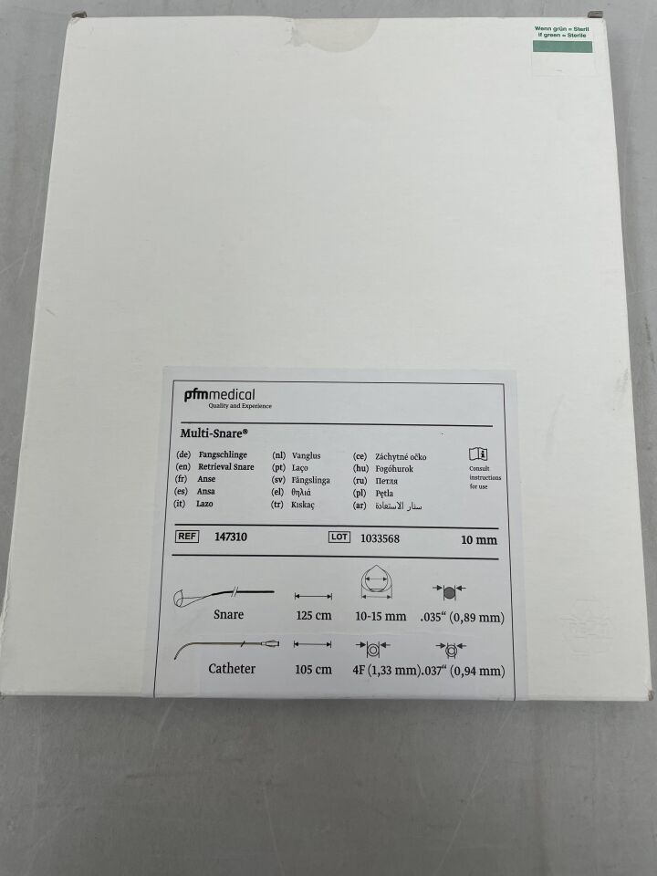147310 - PFM MEDICAL - Multi-Snare - Snare (125cm x 10-15mm x .035"), Catheter (105cm x 4Fr x .037"), (BX/1) - ( Expiry Date: 2024-08-24 )