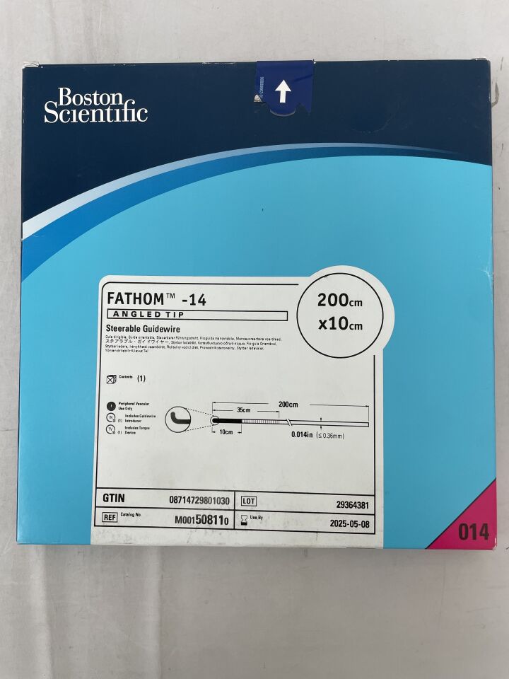 50811  -  BOSTON SCIENTIFIC  -  Fathom-14 Steerable Guidewire - Angled Tip - 200cm x 10cm , ( BX/1 )  -  ( Expiry Date : 2025-05-08 )