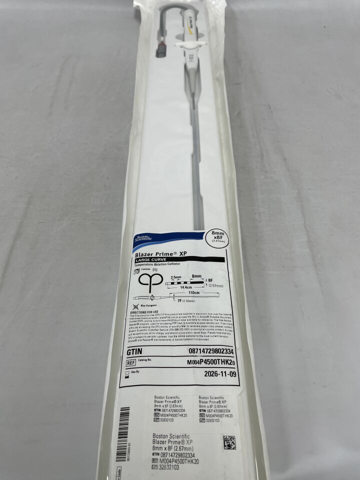 P4500THK2  -  BOSTON SCIENTIFIC  -  Blazer Prime XP Temperature Ablation Catheter - 2.5mm - Large Curve - 8Fr x 8mm , ( EA )  -  ( Expiry Date : 2026-11-09 )