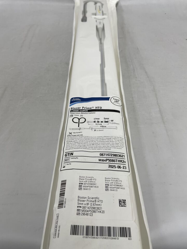 P5086THK2 - 波士頓科學 - Blazer Prime HTD 溫度消融導管 - 2.5mm - 大彎 - 8Fr x 5mm，（EA）-（有效期至：2025-06-23）