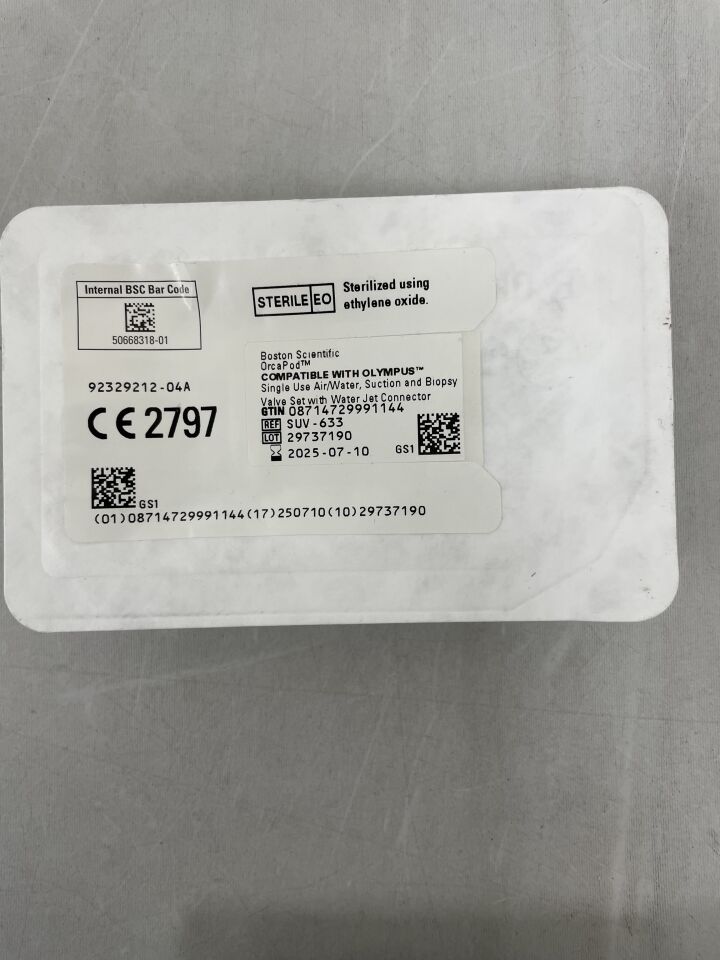 SUV-633 - 波士頓科學 - OrcaPod，氣/水，抽吸和活檢閥套裝，帶水射流接頭，（EA）-（有效期至：2025-07-10）