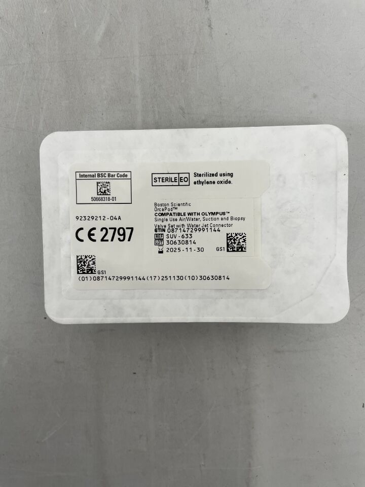 SUV-633 - BOSTON SCIENTIFIC - OrcaPod, conjunto de válvula de aire/agua, succión y biopsia con conector de chorro de agua (unidad) - (Fecha de caducidad: 30/11/2025)