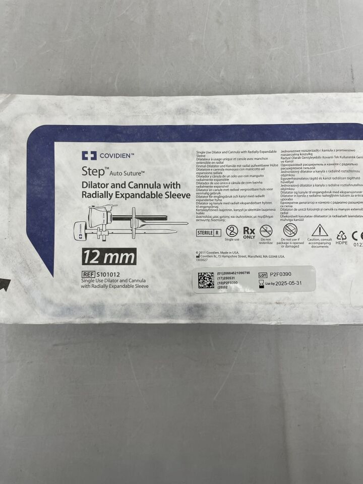 S101012 - COVIDIEN - 12mm 擴張器和套管（附套管），（個）-（有效期至：2025-05-31）