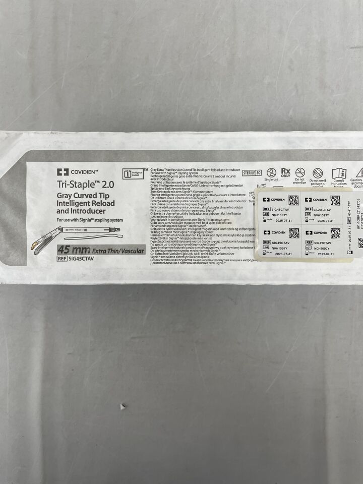 SIG45CTAV - COVIDIEN - 美敦力 Signia Tri-Staple 2.0 彎頭釘匣，45mm 超薄/血管用，（EA）-（有效期至：2025-07-31）