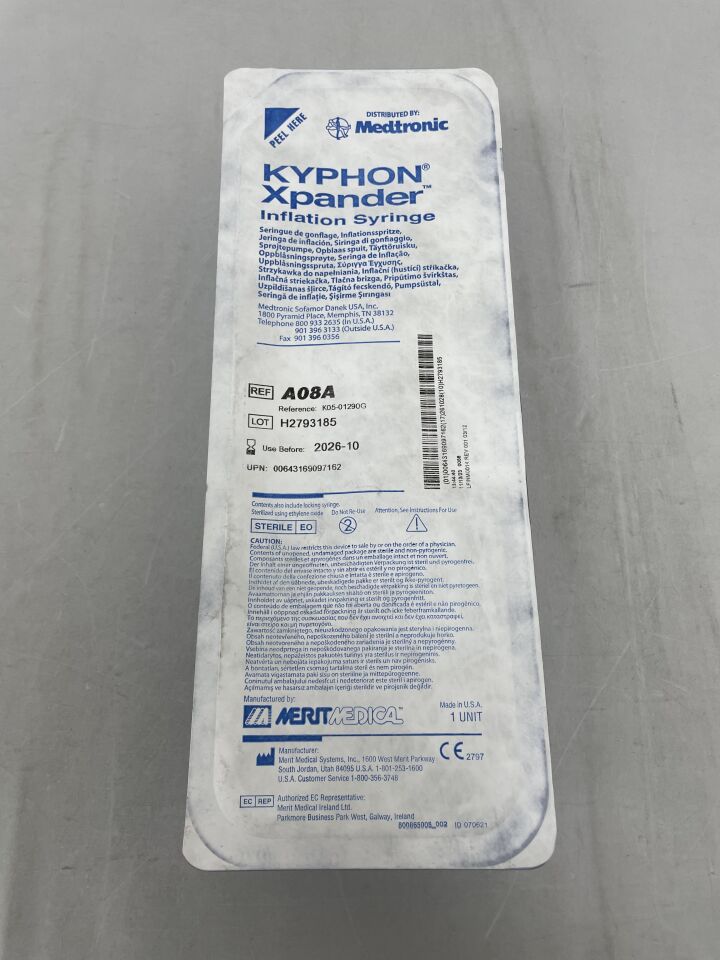 A08A  -  MEDTRONIC  -  Kyphon Xpander Inflation Syringe , ( EA )  -  ( Expiry Date : 2026-10-28 )