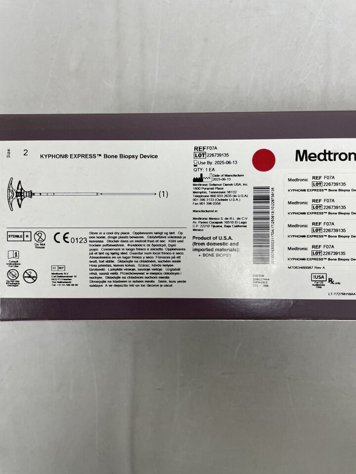 F07A  -  MEDTRONIC  -  Kyphon Express Bone Biopsy Device, Tapered Size 2 , ( BX/1 )  -  ( Expiry Date : 2025-06-13 )