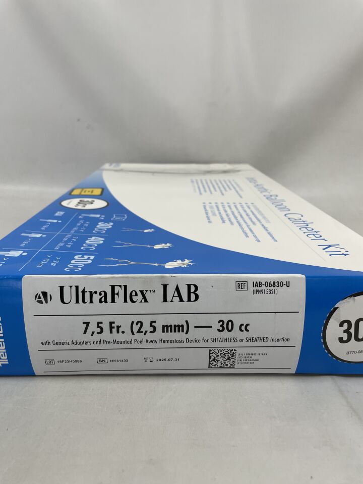 IAB-06830-U - TELEFLEX - UltraFlex IAB 導管套件，含液 7F x 30cc，（盒/1）-（有效期限：2025-07-31）