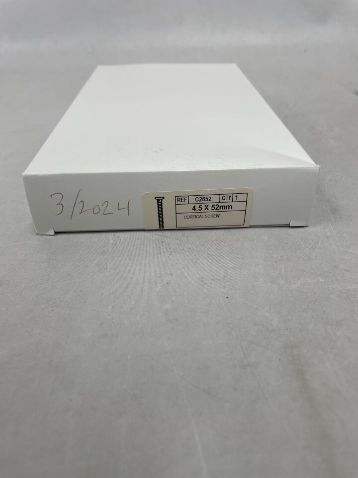 C2852 - CONMED - Cortical Screw, 4.5mm x 52mm, (BX/1) - ( Expiry Date: 2024-03-24 )