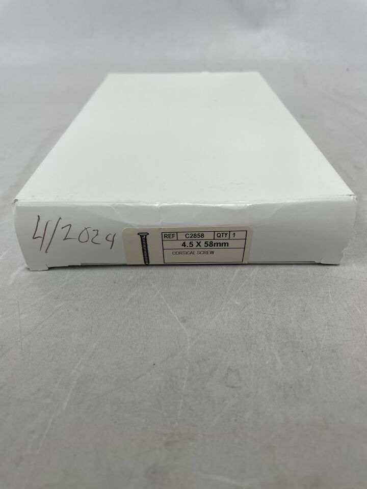 C2858 - CONMED - Cortical Screw, 4.5mm x 58mm, (BX/1) - ( Expiry Date: 2024-04-16 )