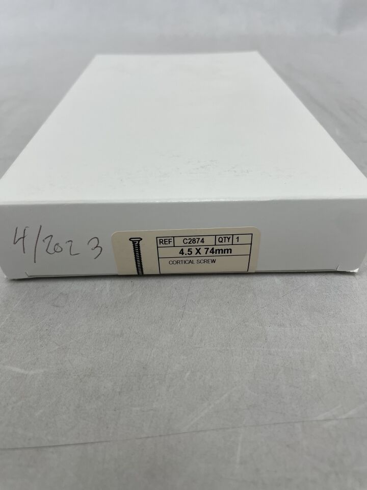 C2874 - CONMED - Cortical Screw 4.5 X 74mm, (BX/1) - ( Expiry Date: 2023-04-27 )