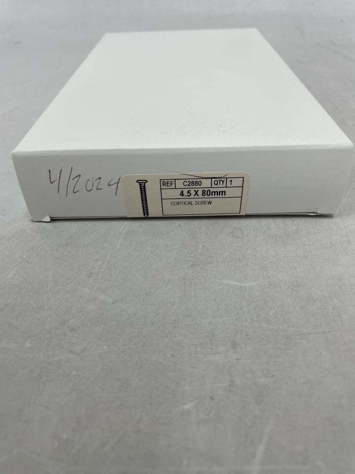 C2880 - CONMED - Cortical Screw, 4.5mm x 80mm, (BX/1) - ( Expiry Date: 2024-04-16 )