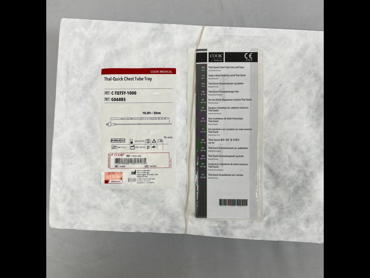 G06885 - COOK - Thal-Quick Chest Tube Tray 10F x 20cm, (EA) - ( Expiry Date: 2022-09-01 )