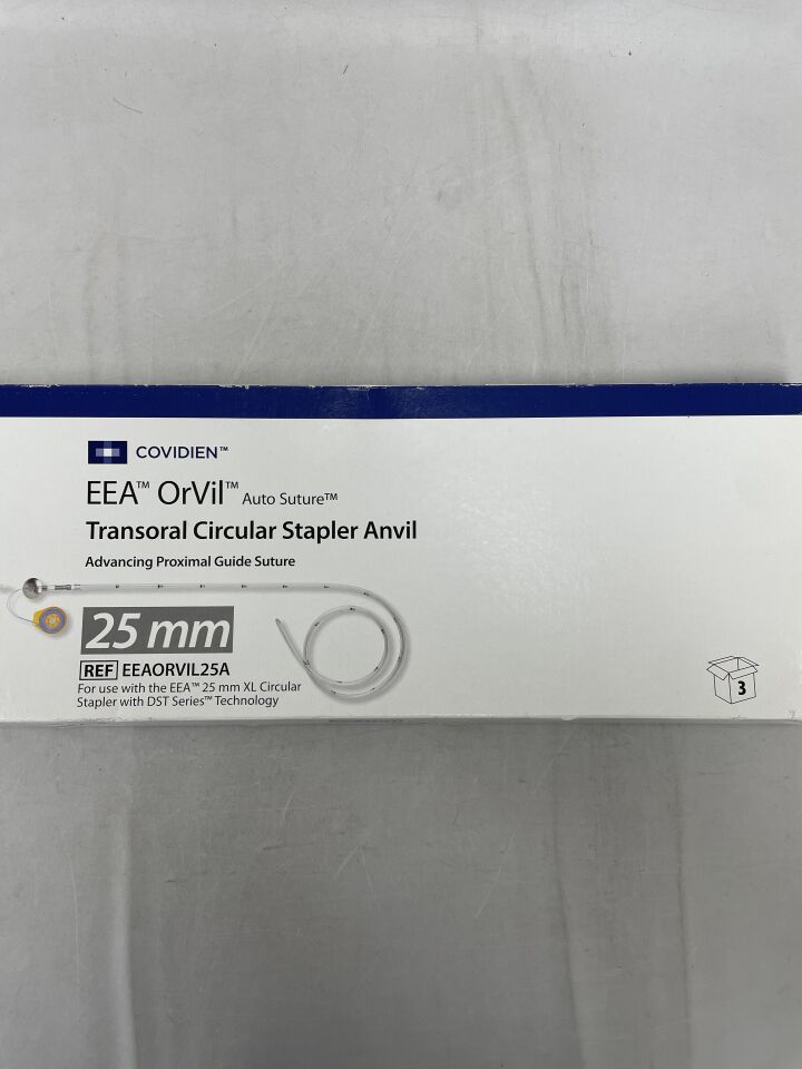 EEAORVIL25A - COVIDIEN - EEA OrVil Single-Use Pre-titled Anvil Circular Stapler with DST Series Technology, 25 mm Size, (BX/3) - ( Expiry Date: 2024-06-30 )