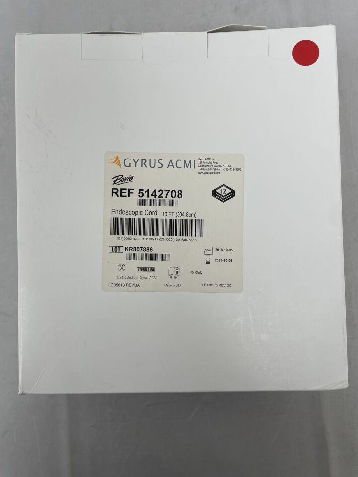 5142708 - GYRUS ACMI - Endoscopic Cord 10', (BX/12) - ( Expiry Date: 2023-10-05 )