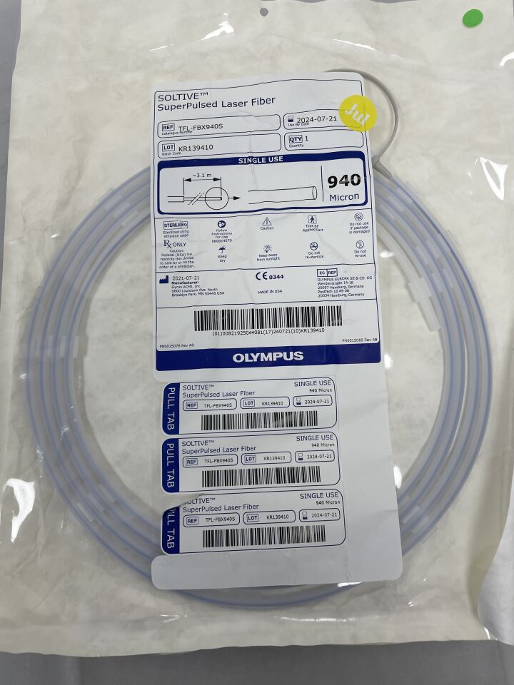 TFL-FBX940S - GYRUS ACMI - SOLTIVE Single-Use Surgical Laser Fiber, 940µm
, () - ( Expiry Date: 2024-07-21 )