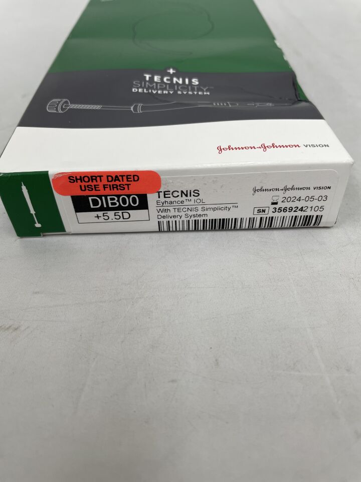 DIB00U0055 - JOHNSON & JOHNSON - TECNIS Eyhance IOL with TECNIS Simplicity Delivery System, +5.5D
, () - ( Expiry Date: 2024-06-01 )