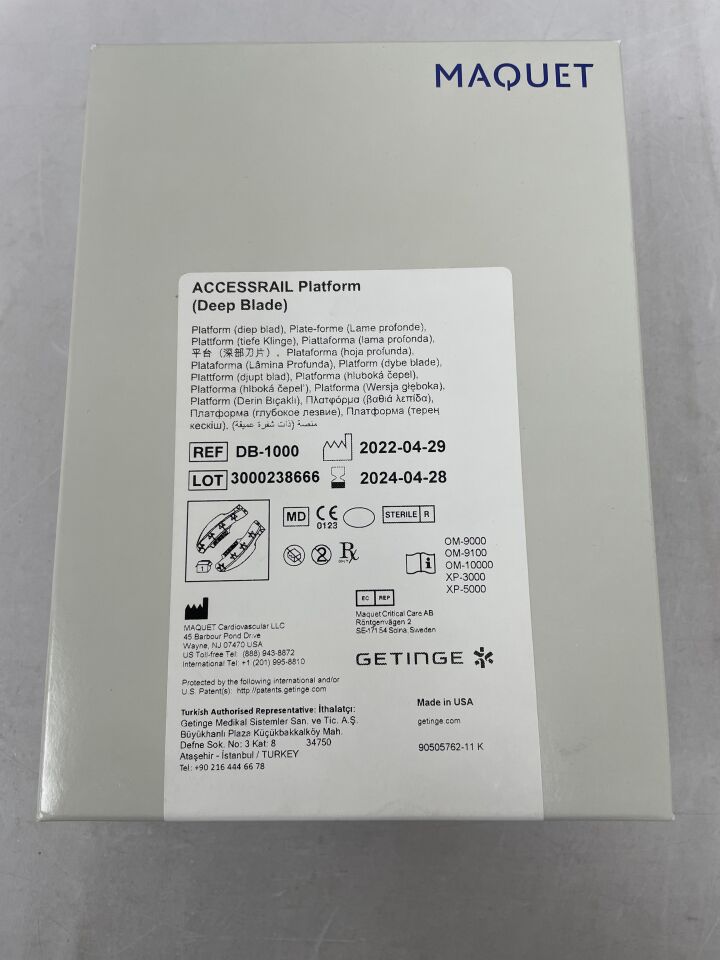 DB-1000 - MAQUET - Accessrail Platform  Deep Blade, (BX/1) - ( Expiry Date: 2024-04-28 )