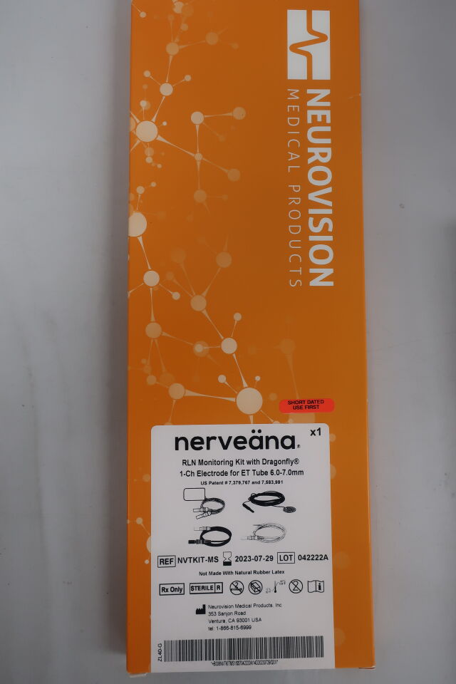 NVTKIT-MS - NEUROVISION - Neurovision Nerveana RLN Monitoring Kit w/Dragonfly Electrode for ET Tube 6-7mm, (BX/1) - ( Expiry Date: 2024-04-01 )