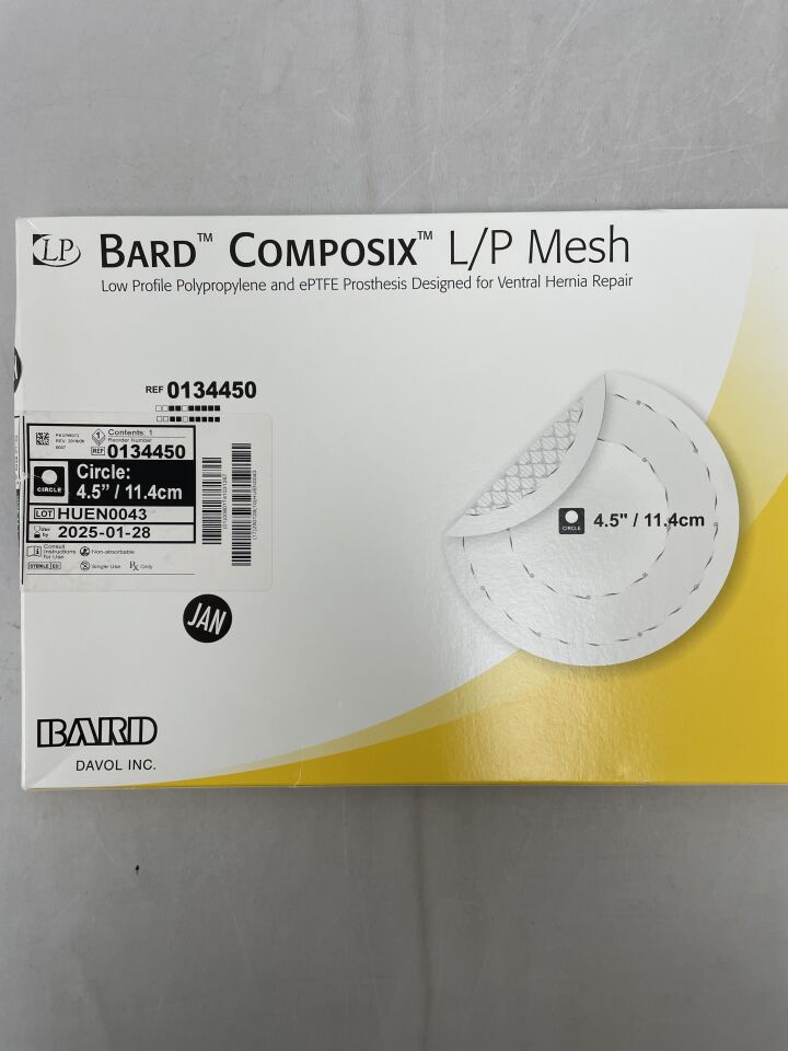 134450 - BARD - Composix L/P Mesh 11.4cm Circle, (BX/1) - ( Expiry Date: 2025-01-28 )