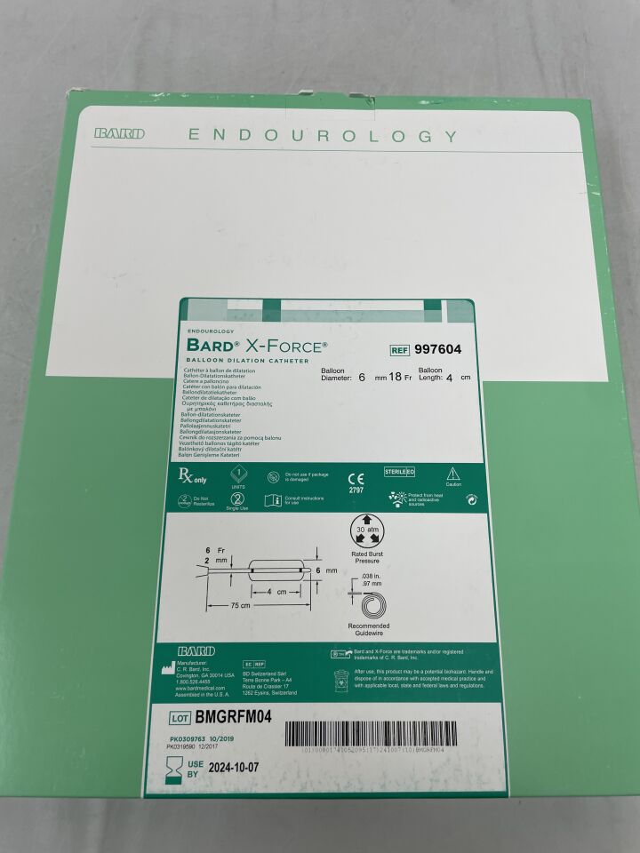 997604 - BARD - X-FORCE Balloon Dilation Catheter - 6mm x 18F x 4cm, (BX/1) - ( Expiry Date: 2024-10-07 )