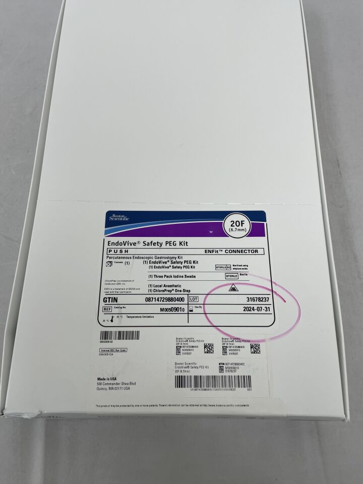 0901 - BOSTON SCIENTIFIC - Endovive Safety PEG Kit, Percutaneous Endoscopic Gastrostomy Kit, 20F, () - ( Expiry Date: 2024-07-31 )