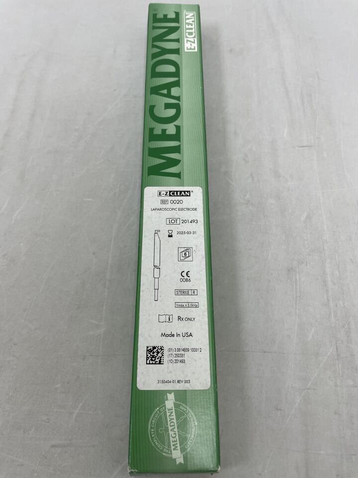 20 - ETHICON - MEGADYNE E-Z CLEAN Disposable Laparoscopic Electrodes, 13.5", L-Hook, (BX/6) - ( Expiry Date: 2025-03-31 )