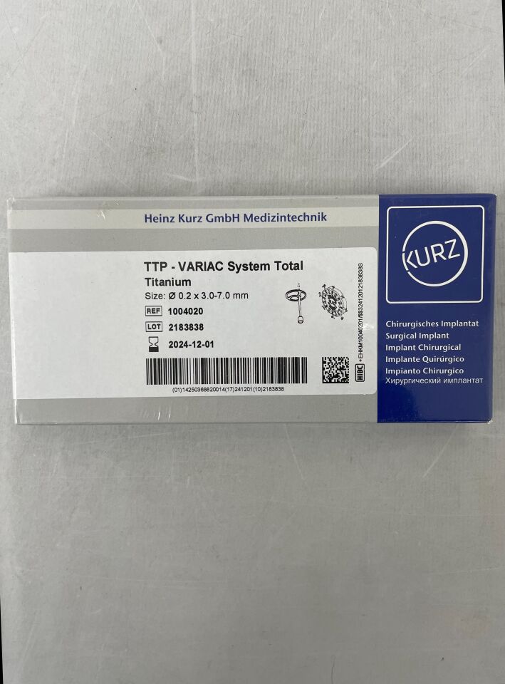 1004020 - KURZ - TTP VARIAC System total, titanium .2mm x 3-7mm, (BX/1) - ( Expiry Date: 2024-12-01 )