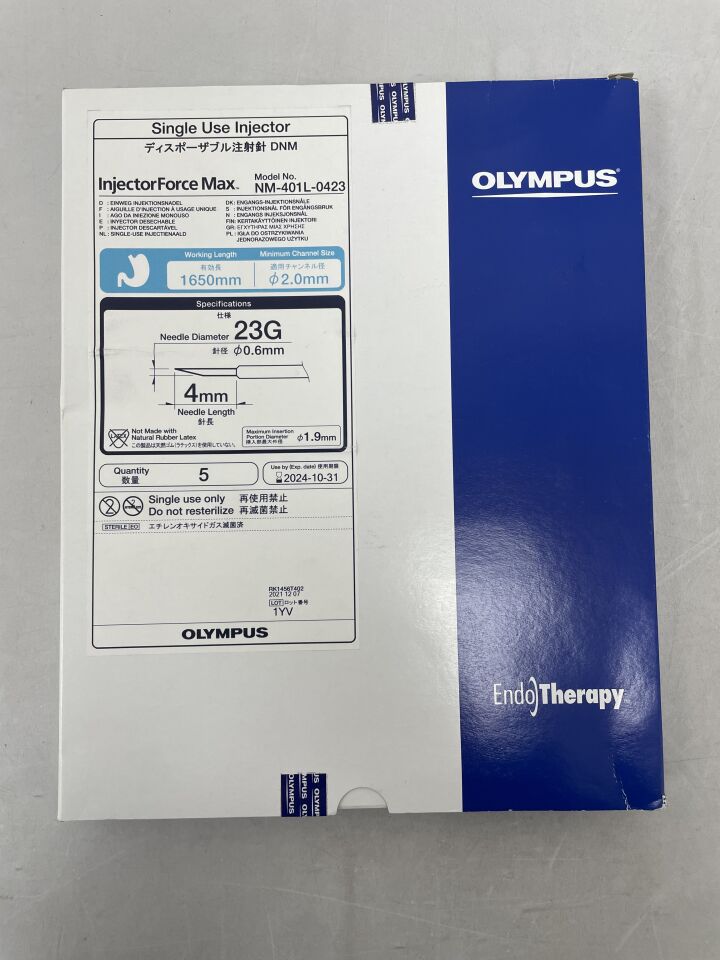 NM-401L-0423 - OLYMPUS - InjectorForce Max Injection Needle 4mm x 23G, () - ( Expiry Date: 2024-10-31 )