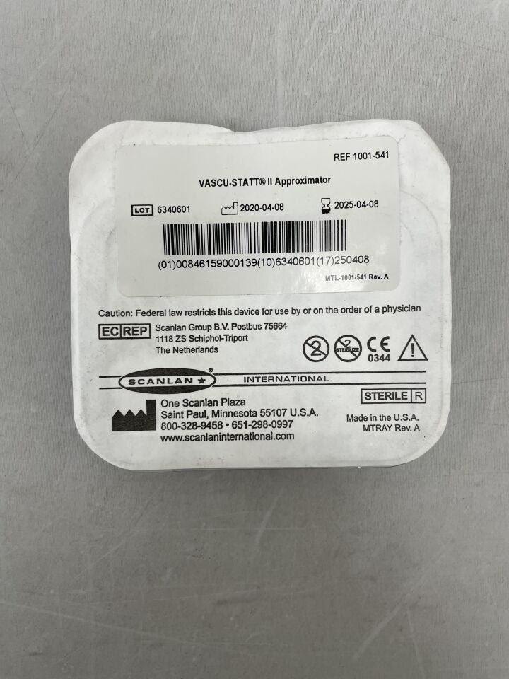 1001-541 - SCANLAN - VASCU-STATT II approximator bulldog clamp w/firm pressure- Mini Straight (green), clamping pressure 20-25g, (EA) - ( Expiry Date: 2025-04-08 )