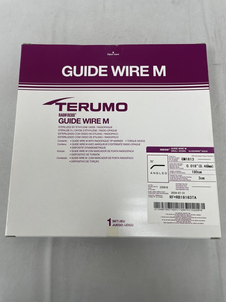 GM1813 - TERUMO - glidewire gold 0.018" x 180cm, 70°, (BX/1) - ( Expiry Date: 2024-07-31 )