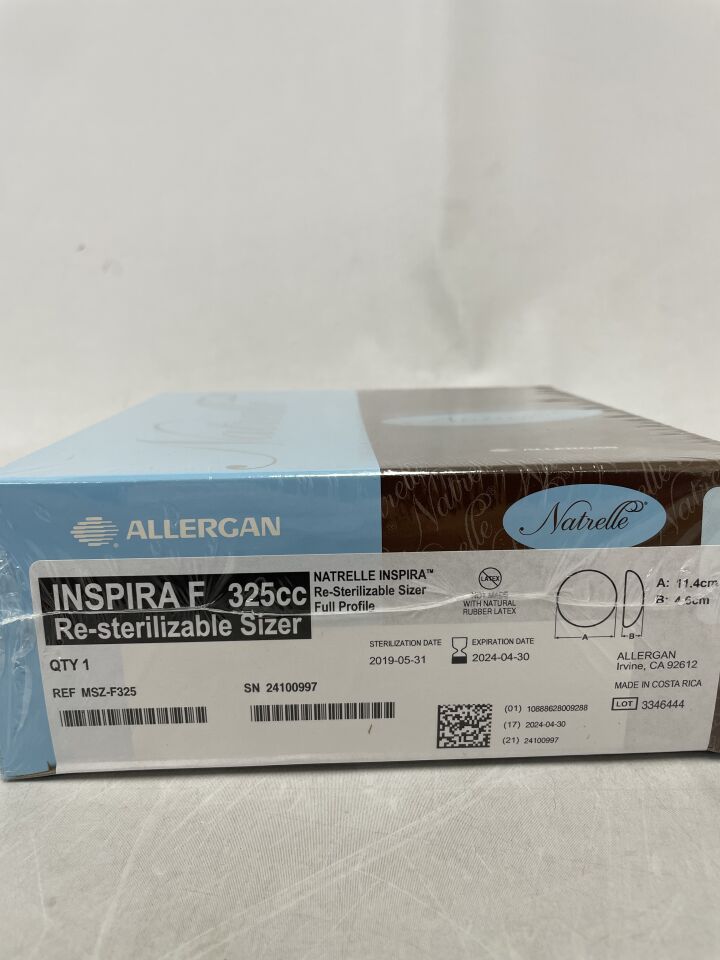 MSZ-F325 - ALLERGAN - natrelle inspira f 325cc, re-sterilizable sizer extra full profile , (BX/1) - ( Expiry Date: 2024-04-30 )