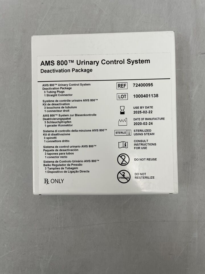 72400095 - AMERICAN MEDICAL SYSTEMS - AMS 800 Urinary Control System Deactivation Package, (BX/1)