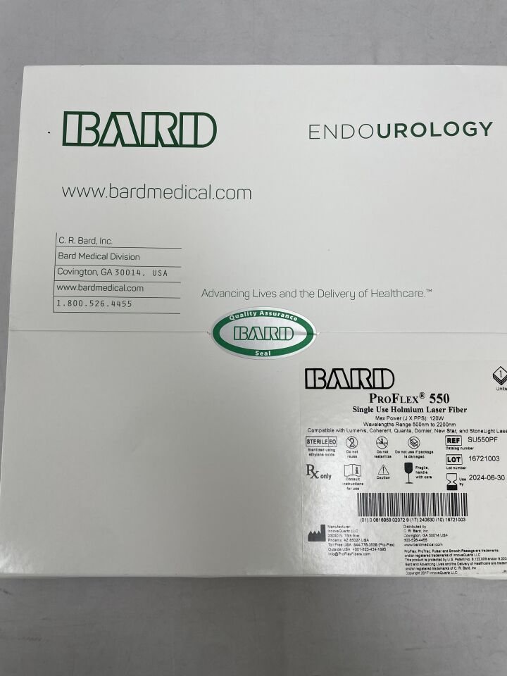 SU550PF - BARD - ProFlex Single-Use Laser Lithotripsy Fiber 550u, (BX/1) - ( Expiry Date: 2025-02-16 )